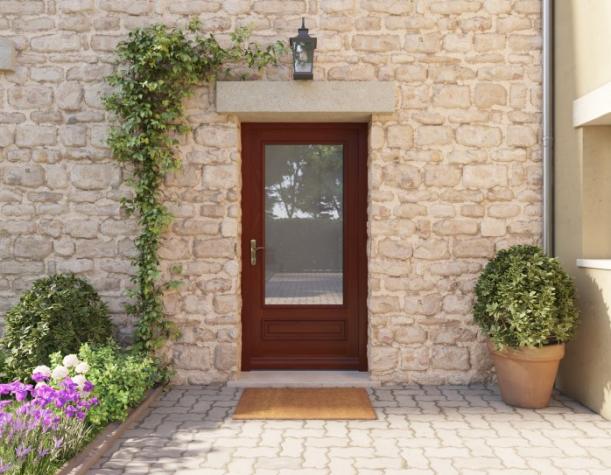 aanpasbare glazen voordeuren verbeterde beveiliging pe67 hout